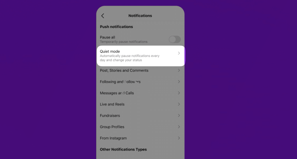 How to Enable Quiet Mode On Instagram in 2 clicks? 11