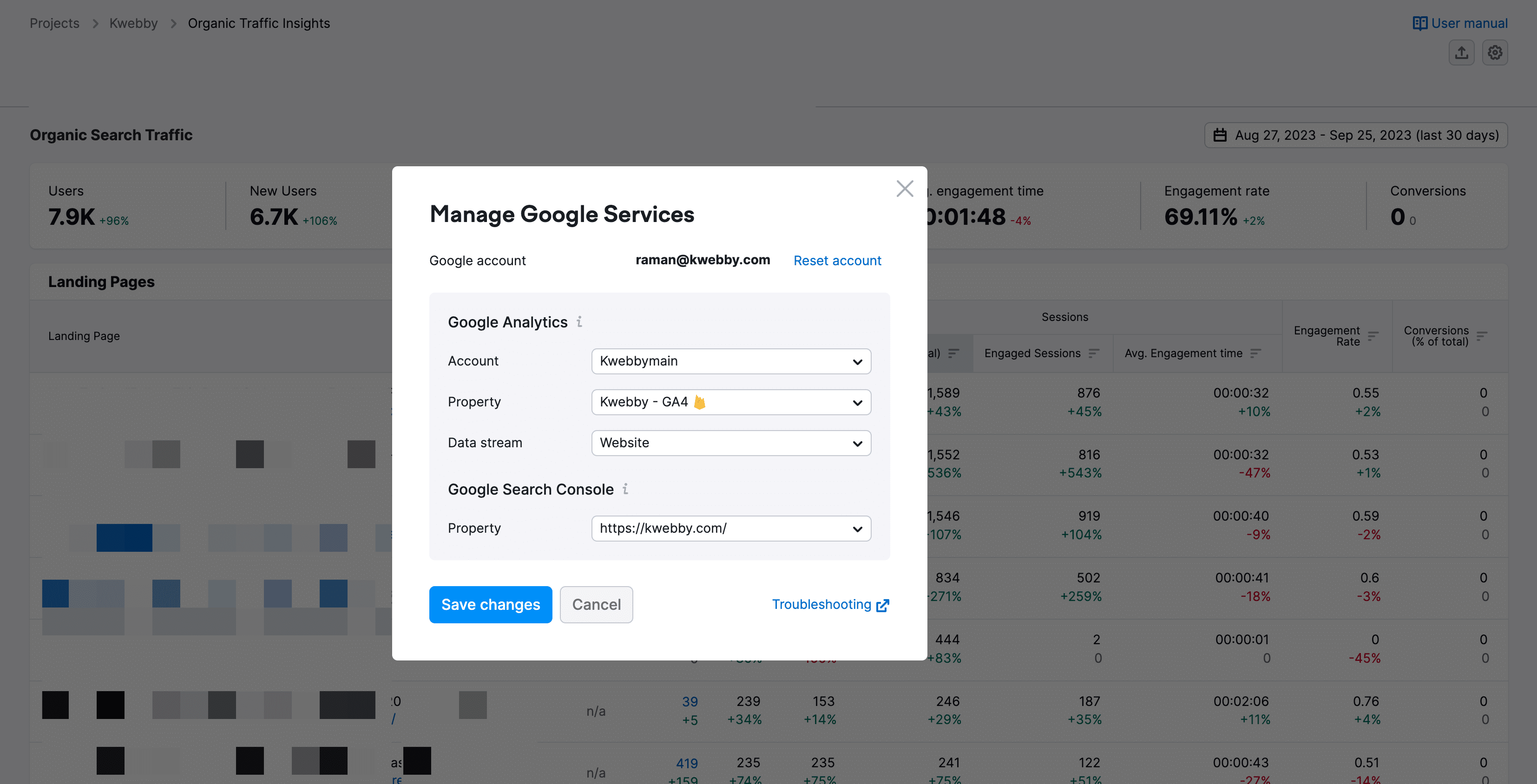 Connecting Semrush with Google Analytics and Search Console