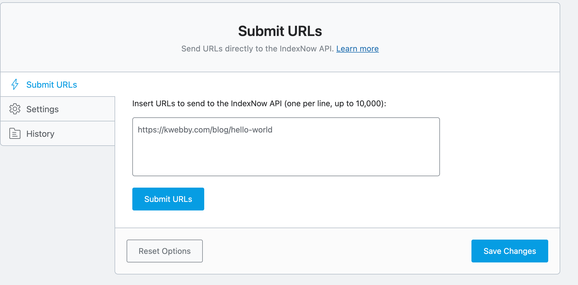 submit url