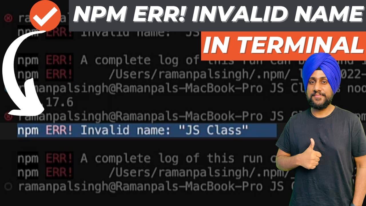 How to fix npm ERR! Invalid name In Terminal (100% Working)