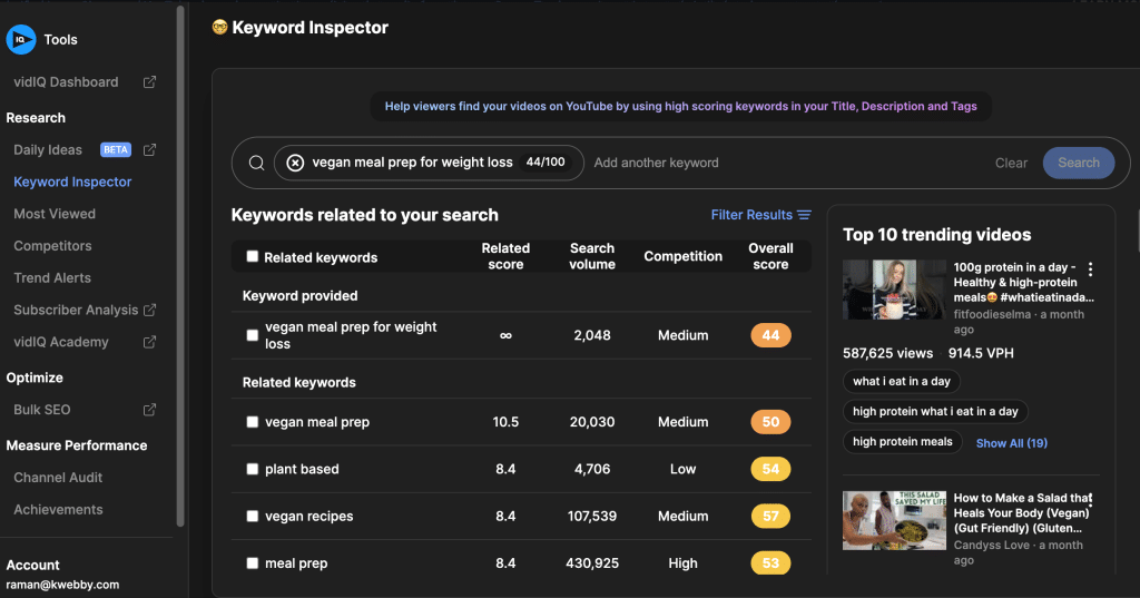 How to Research Keywords for YouTube Like Pro Using VIDIQ 24