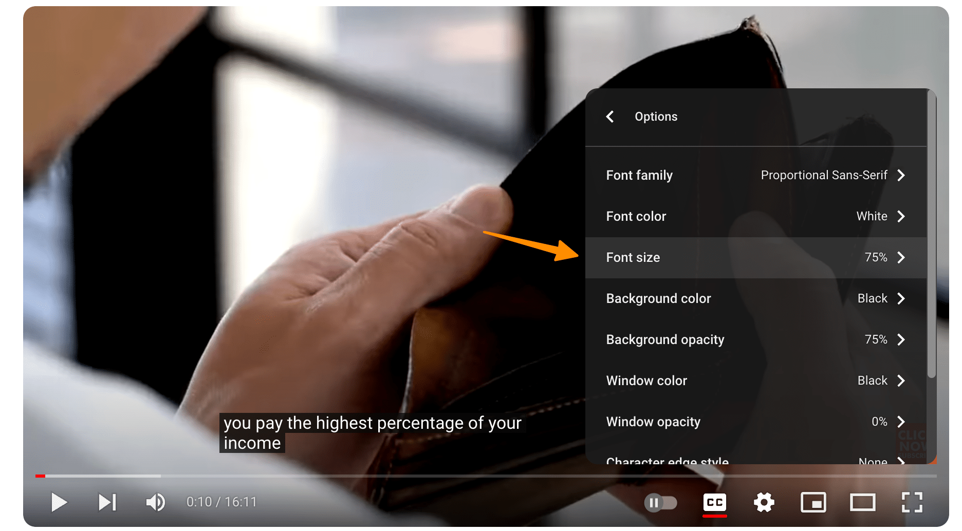 How to Make CC Smaller on YouTube in a Few Clicks 9