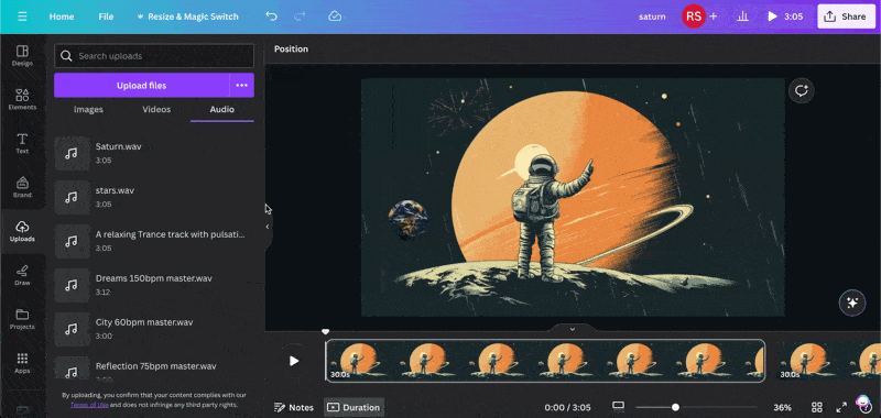 How to Add Audio to Canva Video in 2 Easy Steps 7