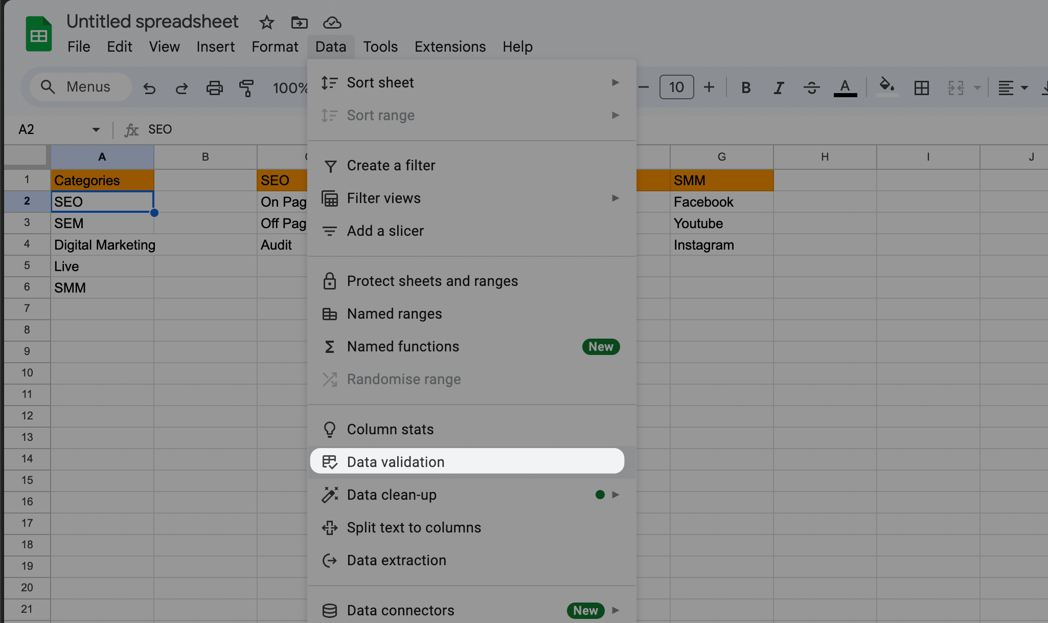 How to Create Categories in Google Sheets in Few Steps 15