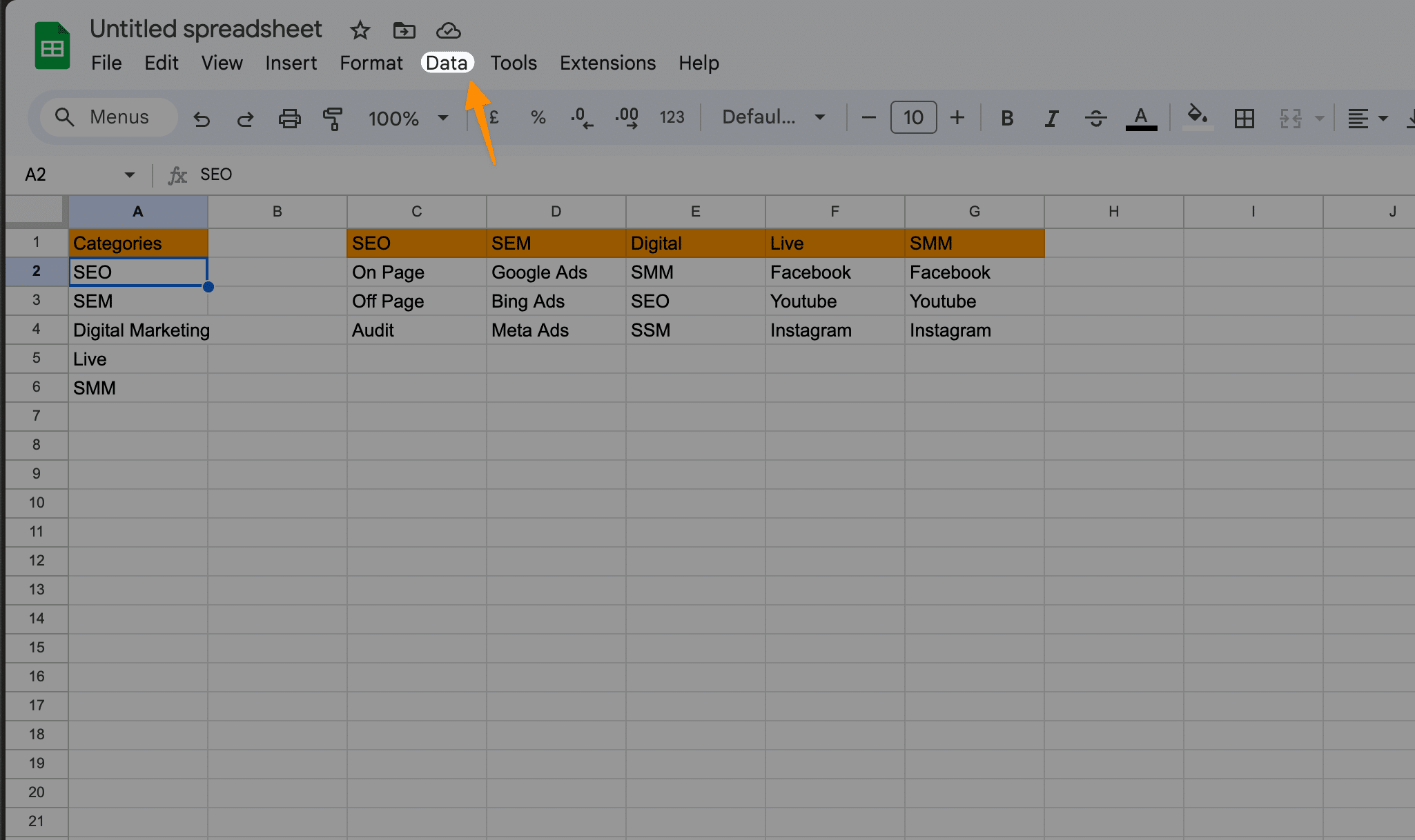 How to Create Categories in Google Sheets in Few Steps 14