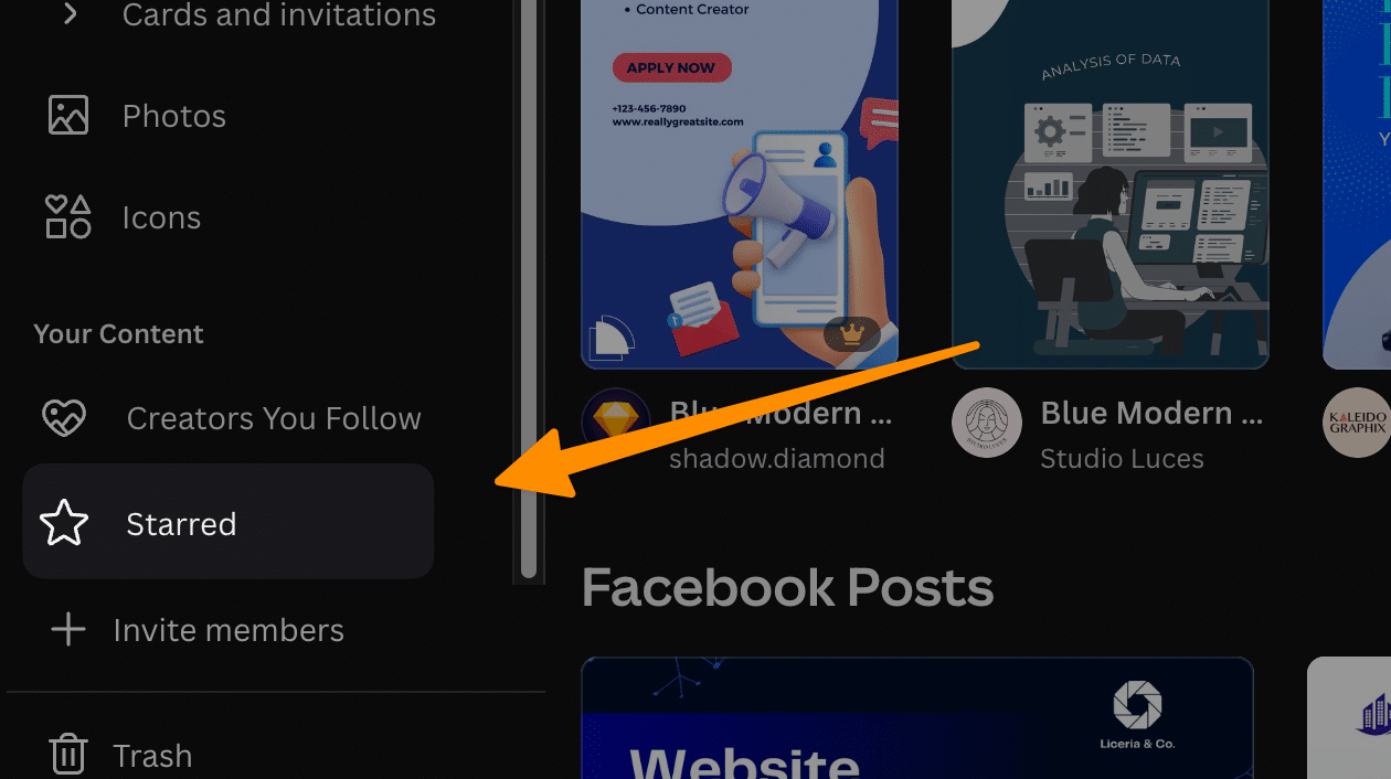How to find Starred Templates on Canva (3 Ways) 13