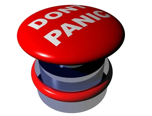 dont panic, panic, button