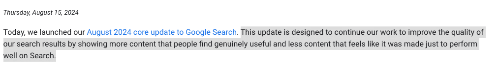 Google's August 2024 Core Update: What it is & How to Prepare? 12