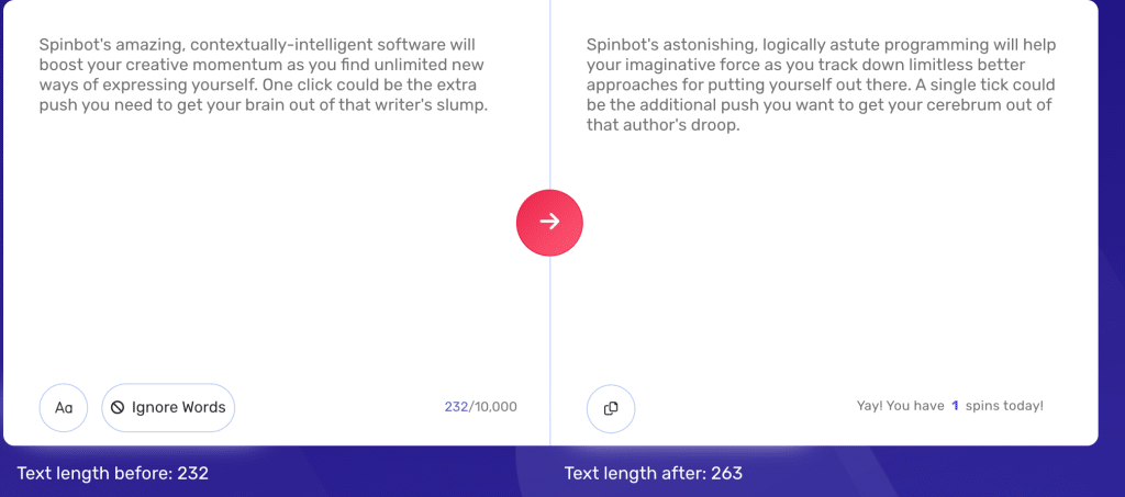 Spinbot  Article Rewriter